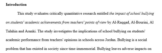 Do the researchers present an adequate rationale for conducting the study