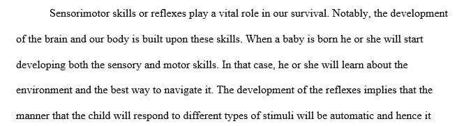 Do you think sensorimotor memory or reflexes are more important for our survival