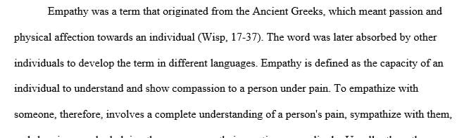 Empathy is an aesthetic and moral value