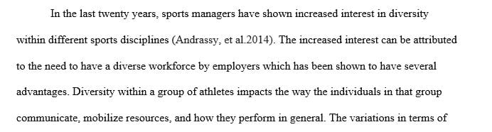 Examine Intercollegiate Athletics Demographic Diversity