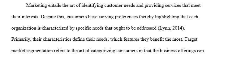 Explain how the marketing plan targets the market segment.