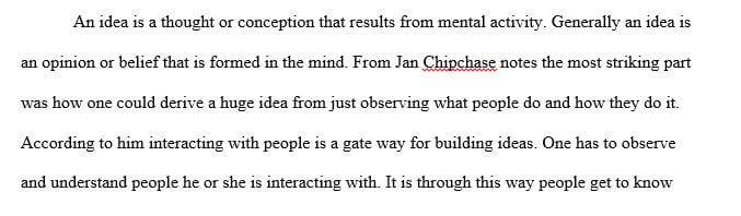 Explore how watching observing and speaking with others can lead to original ideas