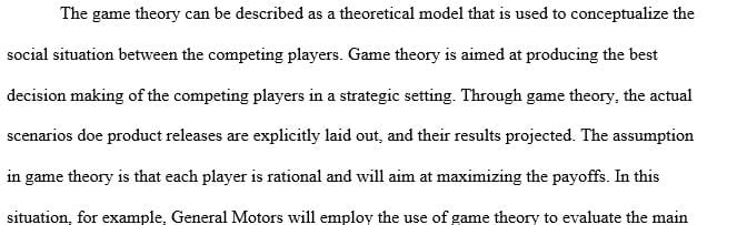 How could GM use game theory to identify and assess the major risks