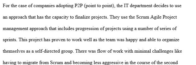 Identify the core agile project management principles P2P used in managing this project.