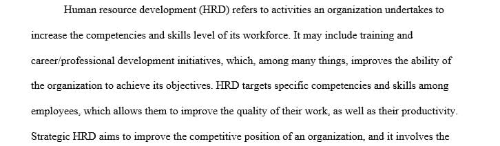 Impact of Strategic Human Resource Development on cost management and corporate productivity
