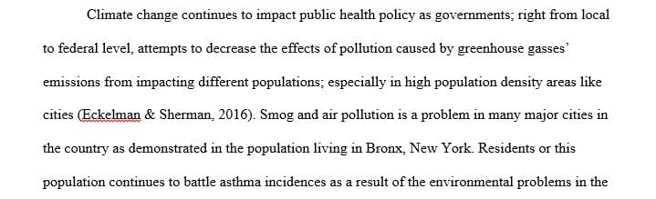 Investigate a public health issue related to an environmental issue within the U.S. health care delivery system