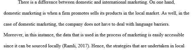 Is there a difference between domestic and international marketing