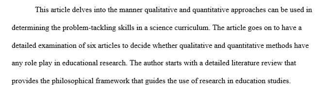 Locate a scholarly article based on the following