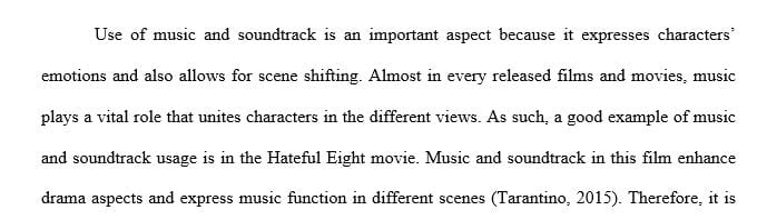 Movie Score Review Magazine has asked you to write a three-page review of the music in a film
