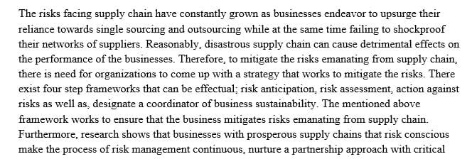 Planning for Supply Chain Resiliency