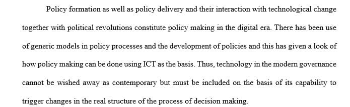 Policy Making in the Digital Era
