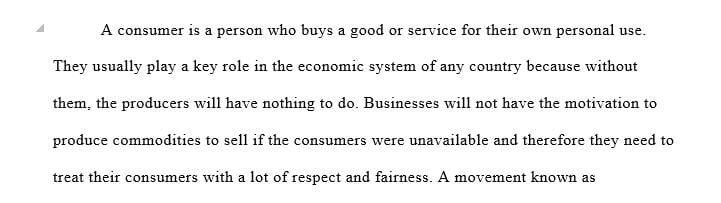 Research and describe the six rights of the consumer