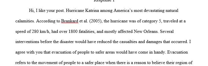 Review the value of prepositioning disaster supplies ahead of a disaster