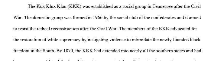 Select one of the following four domestic terrorist groups
