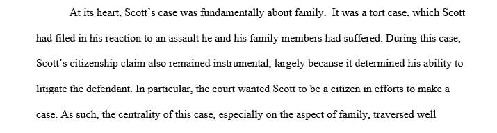 The Dred Scott Decision; case of slaves who sued for his freedom in Missouri