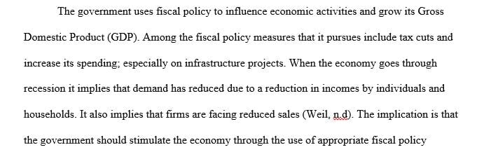 The federal government’s tool kit for addressing business cycle fluctuations.