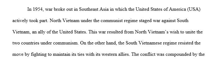Using Loewen’s Vietnam reading and the Fog of War documentary interpret the Vietnam war