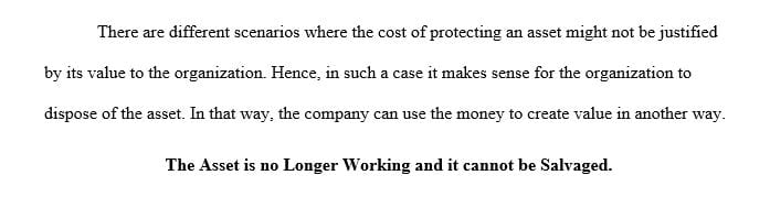 What are some of the scenarios where the cost of protecting an asset