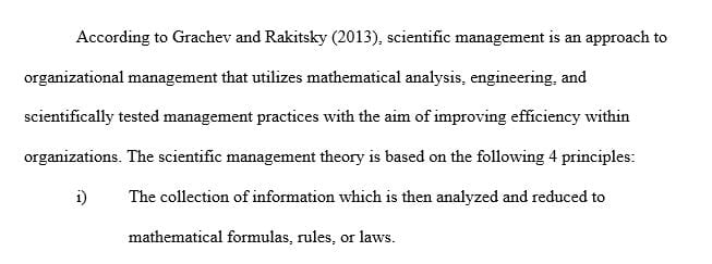 What are the contributions of scientific management