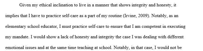 What are the ethical values and social influences that shape your understanding of ethical care of the body