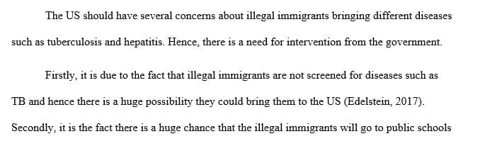 What concerns should the United States have with the potential of illegal aliens bringing diseases