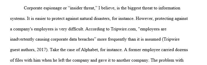 What do you think is the single greatest physical threat to information systems
