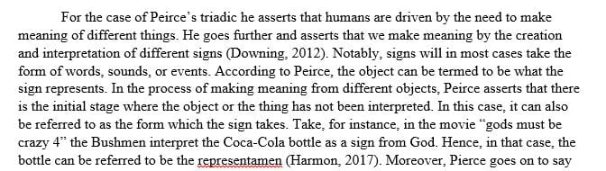 What is Peirce’s triadic understanding of the sign