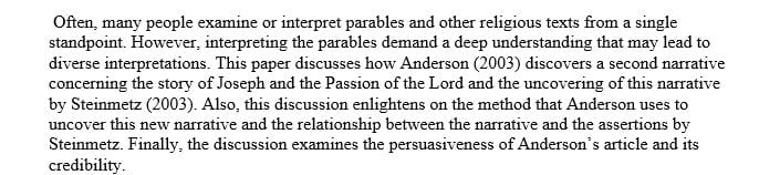 What is that “second narrative” that Anderson discovers
