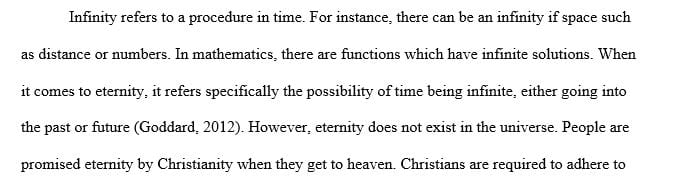 What is the difference between infinity and eternity