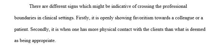 What signs might alert you to a potential professional boundary violation