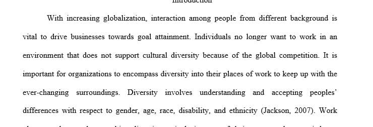 Work With Diverse Population