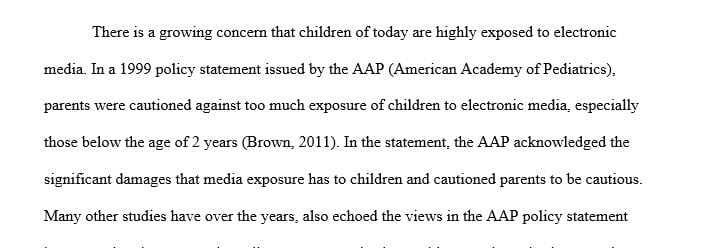 Would you recommend that parents and daycare providers allow infants access to television and movies