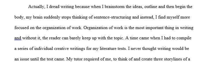 Write 2 pages about yourself as a writer