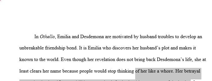 Write 3 pages about Shakespeare's Othello and The Tempest base