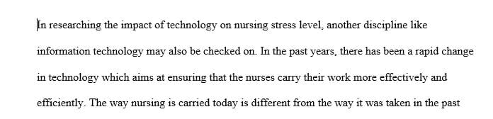Advancements in Technology- Impact on nurse stress levels