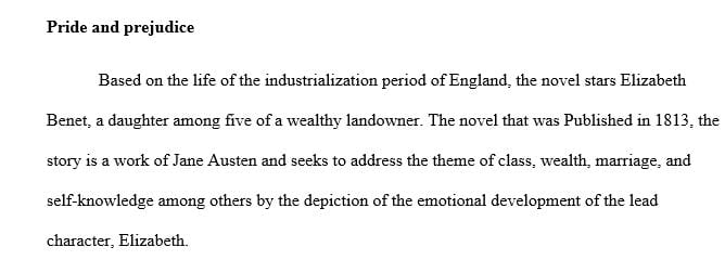 Analyze Pride and Prejudice novel