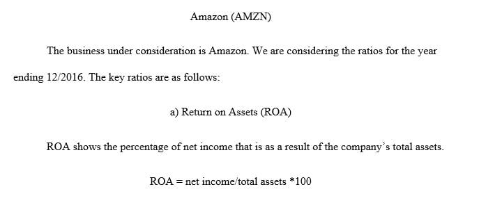Analyze current financial ratios for a given business