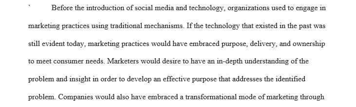Analyze how social media has influenced the evolution of marketing practice.