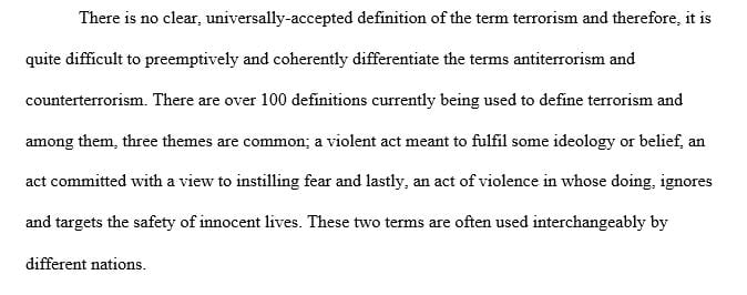Anti-terrorism vs counter terrorism differences