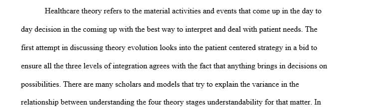 Applying the four stages of frame work into healthcare.