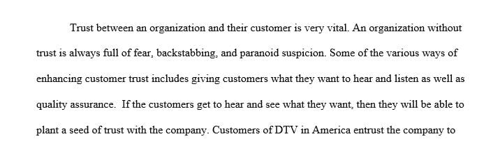 Change the organization from coca cola to DTV