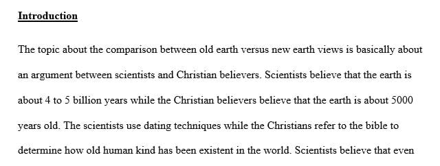 Comparative essay on radiocarbon dating (old-earth vs. young-earth methods  