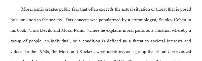 Compare and contrast it to the panic over the mods and rockers.