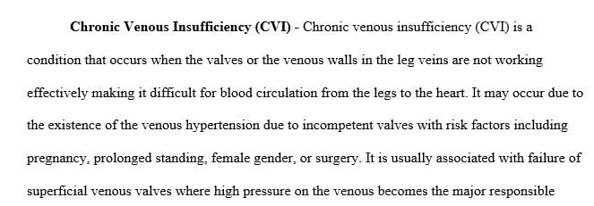 Compare the pathophysiology of chronic venous insufficiency and deep venous thrombosis