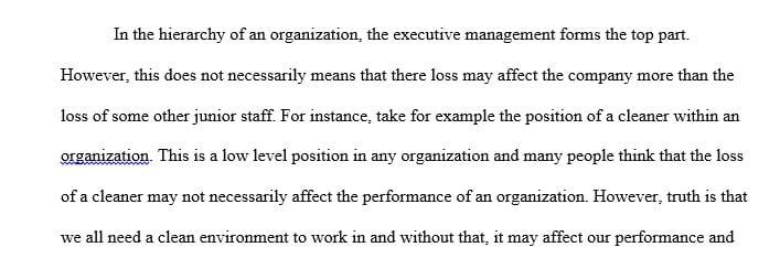 Consider some various types of positions. What will happen if a network administrator leaves