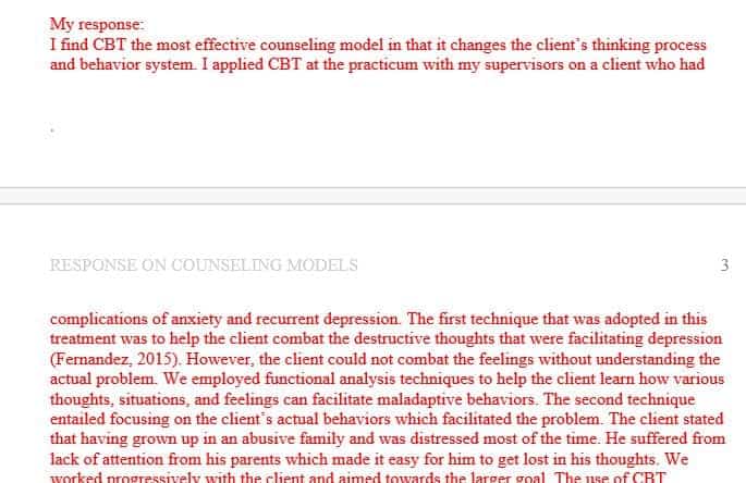 Counseling models are diverse and varied in order to accommodate the distinctive differences