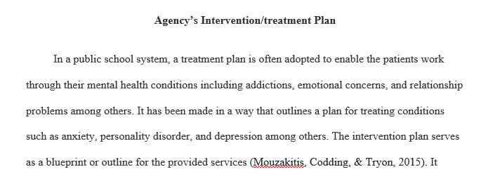 Critically evaluate evidence based and best practice treatment interventions.