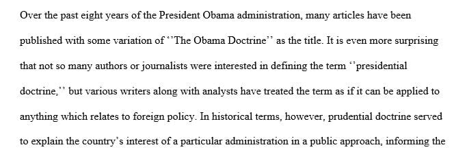 Define presidential doctrine and summarize the regional or global events during the Cold War