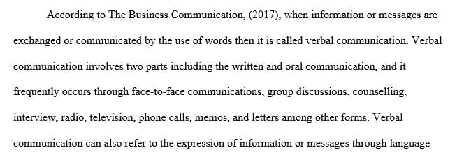 Define verbal and non-verbal communication
