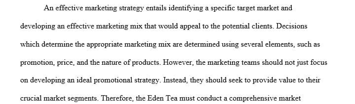Define your company’s market for a new or existing product